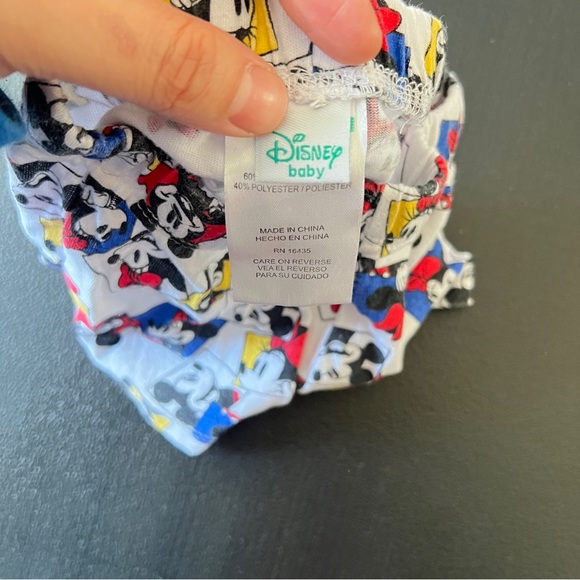 Disney Baby Mickey & Minnie Graphic Shorts Multicolor Elastic Waist Size 12M - Picture 3 of 4